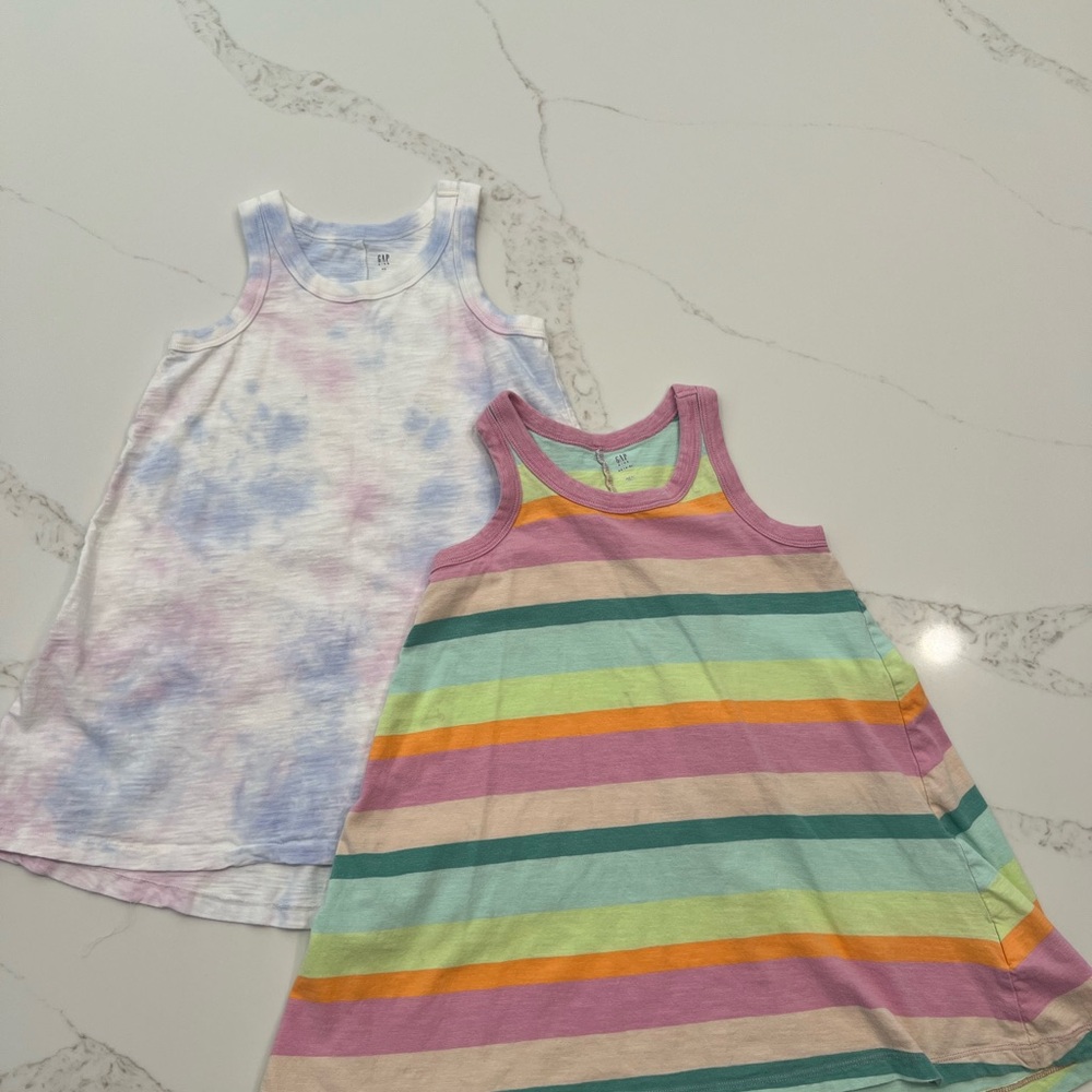 GAP Kids Pastel Tie-Dye and Striped Dresses